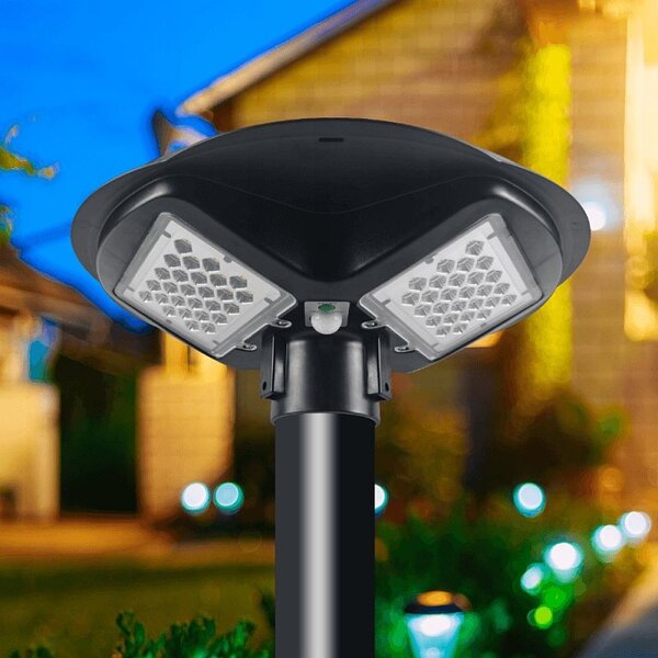 Lampa solara LED 150W, 7500 lm, 5000K, senzor crepuscular si de miscare, cu telecomanda, IP65