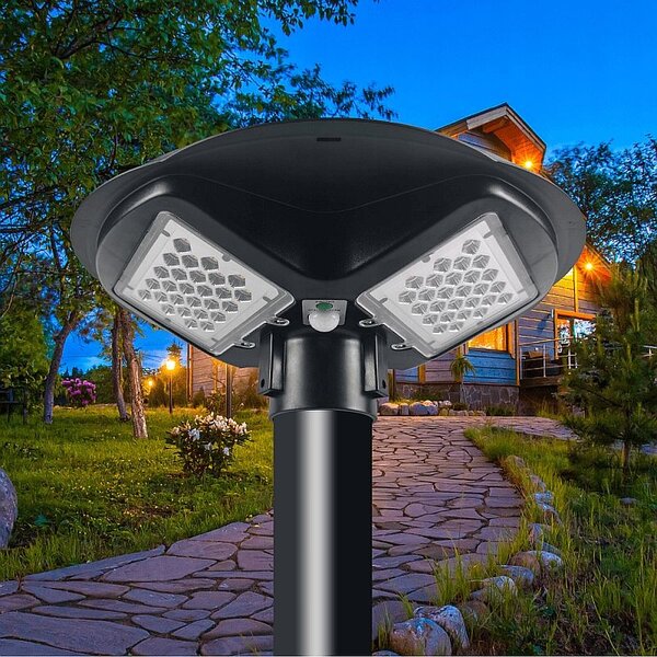 Lampa solara LED 150W, 7500 lm, 5000K, senzor crepuscular si de miscare, cu telecomanda, IP65