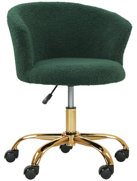 Vinsetto Scaun de birou, scaun de birou ergonomic reglabil în înălțime, scaun pivotant, picior din oțel, verde | Aosom Romania