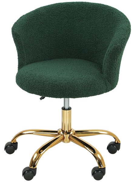 Vinsetto Scaun de birou, scaun de birou ergonomic reglabil în înălțime, scaun pivotant, picior din oțel, verde | Aosom Romania