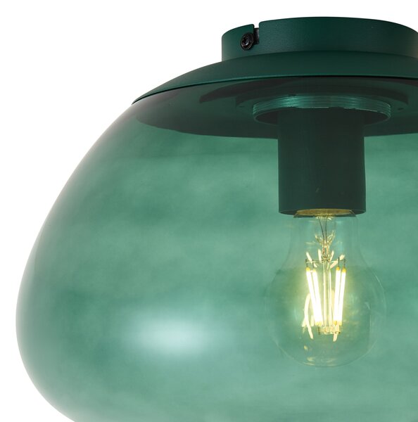 Plafonieră de design verde cu sticlă verde - Giselle