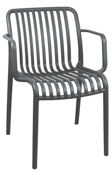 Scaun de gradina, Zoi, Antracit, 57.5x54x79 cm