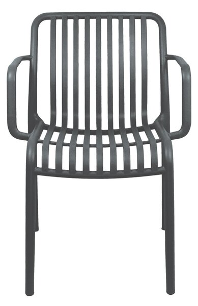 Scaun de gradina, Zoi, Antracit, 57.5x54x79 cm
