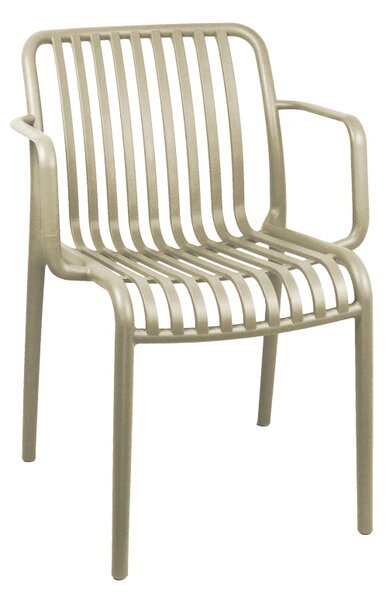 Scaun de gradina, Zoi, Cappuccino, 57.5x54x79 cm