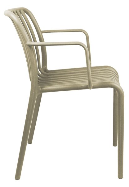 Scaun de gradina, Zoi, Cappuccino, 57.5x54x79 cm
