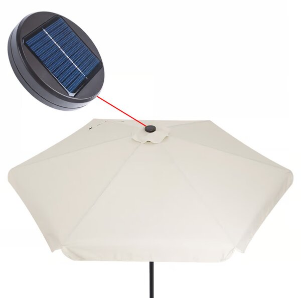 Deuba LED Umbrela de soare Athens Ø330 cm - crem