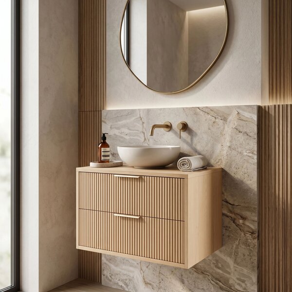 Rea Mono dulap 60x47x48 cm sub chiuveta pe perete stejar REA-M0408