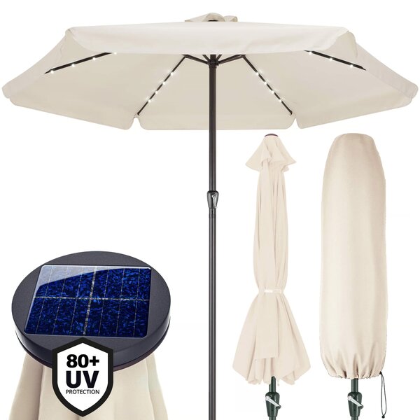 Deuba LED Umbrela de soare Athens Ø330 cm - crem