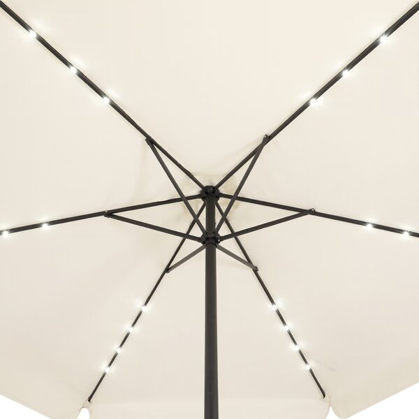 Deuba LED Umbrela de soare Athens Ø330 cm - crem