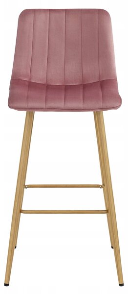 Scaun de bar POZZA VELVET, roz
