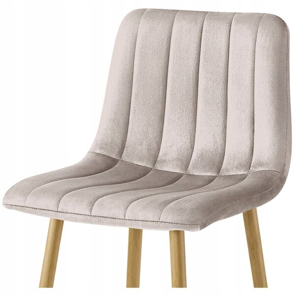 Scaun de bar POZZA VELVET, bej