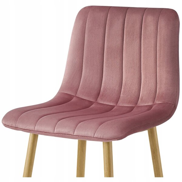 Scaun de bar POZZA VELVET, roz
