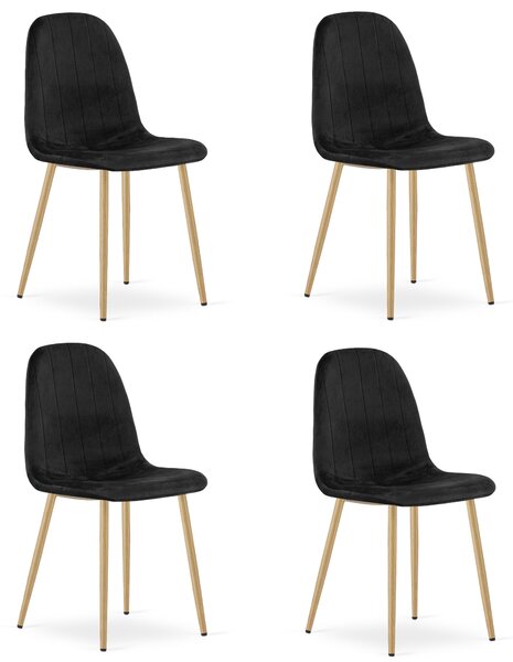 Scaun de masa PADVA VELVET, neagra