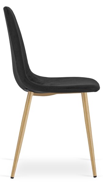 Scaun de masa PADVA VELVET, neagra