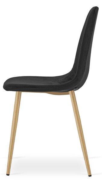 Scaun de masa PADVA VELVET, neagra