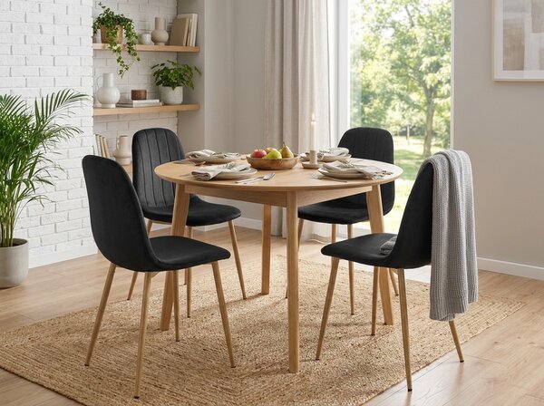 Scaun de masa PADVA VELVET, neagra