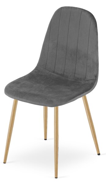 Scaun de masa PADVA VELVET, gri inchis