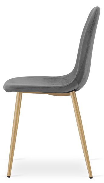 Scaun de masa PADVA VELVET, gri inchis