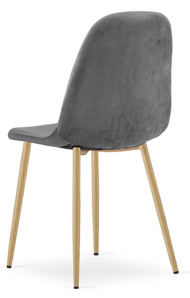 Scaun de masa PADVA VELVET, gri inchis