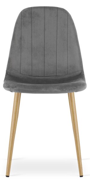 Scaun de masa PADVA VELVET, gri inchis