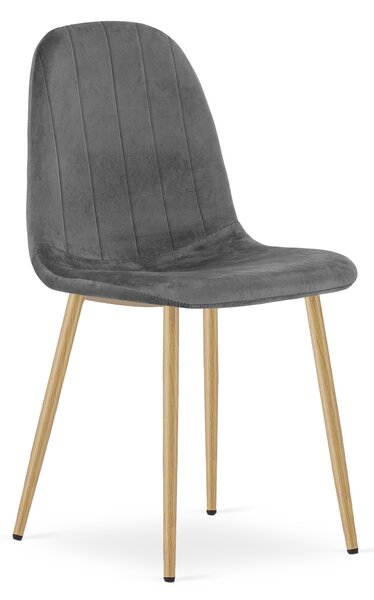 Scaun de masa PADVA VELVET, gri inchis