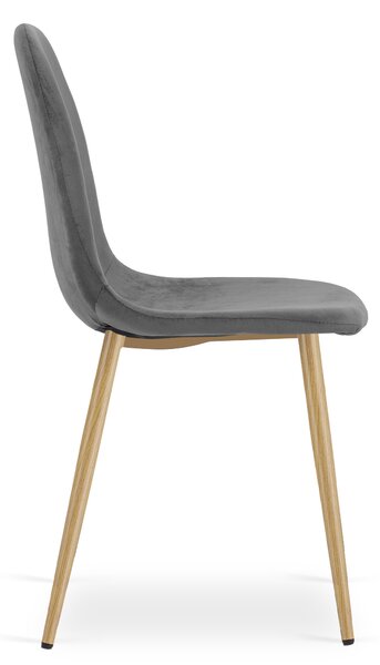 Scaun de masa PADVA VELVET, gri inchis
