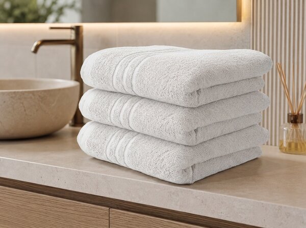 Prosop Classic 70 x 140 cm alb, 100% bumbac