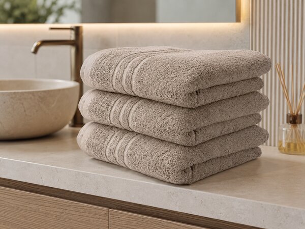 Prosop Classic 70 x 140 cm bej, 100% bumbac