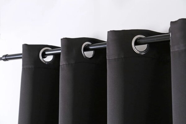 Draperie OXFORD LIGHT 140x250 cm, negru Agatat: Rejansa