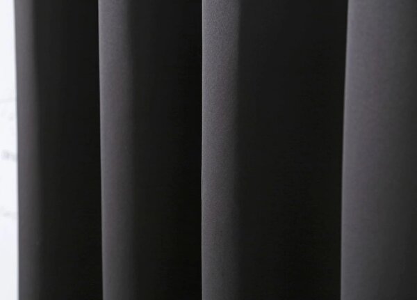 Draperie OXFORD LIGHT 140x250 cm, negru Agatat: Rejansa
