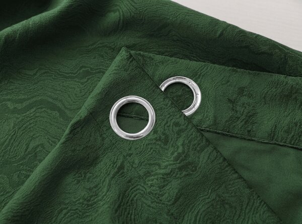 Draperie opaca DUNES VELVET 140x250 cm, verde inchis Agatat: Inele metalice