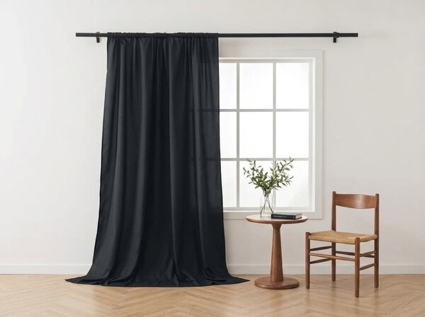 Draperie OXFORD LIGHT 140x250 cm, negru Agatat: Rejansa