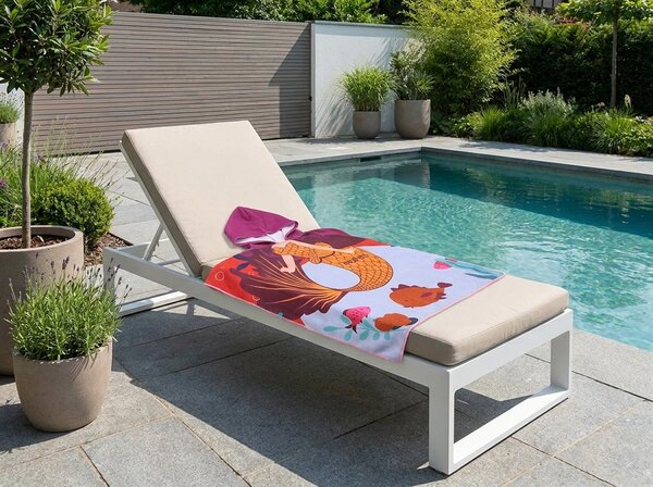 Poncho pentru copii SIRENA MARINA albastru-gri Dimensiune: 60 x 120 cm