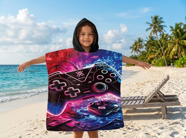 Poncho pentru copii GAMES colorat