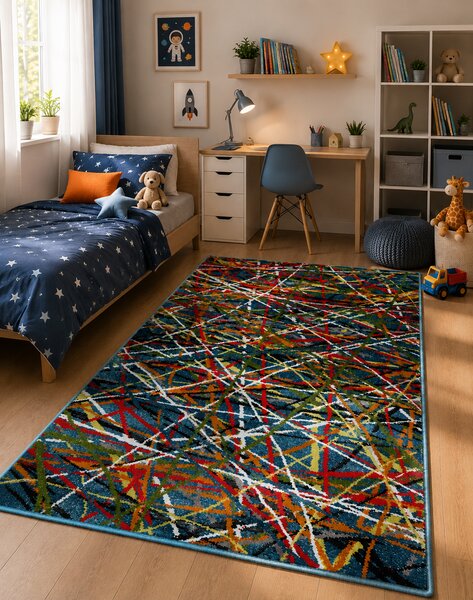 Super Pret! Covor Sufragerie Dormitor Kolibri11035 140, Albastru, Dimensiunea 200 x 300 cm Albastru, Dreptunghi, 200x300