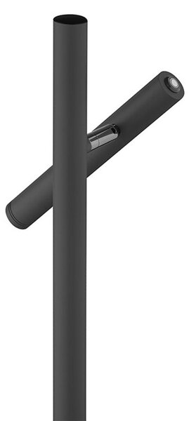 HELL Lampă de masă cu LED și baterie Streak-B, înălțime 50 cm, negru, metal, reglabil, Negru, Camera de zi / sufragerie, Metal, Modern