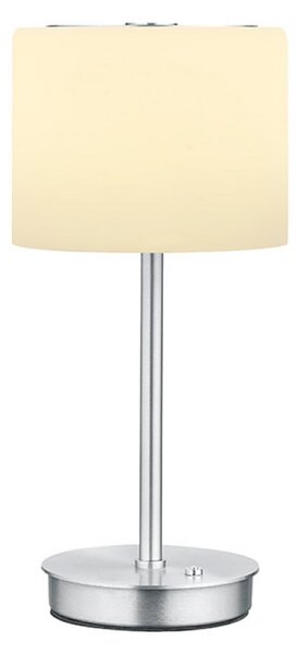 HELL Lampa de birou cu LED Abby, culoare aluminiu, înălțime 34 cm, metal/sticlă, reglabil, Metalic, Camera de zi / sufragerie, Metal, Modern