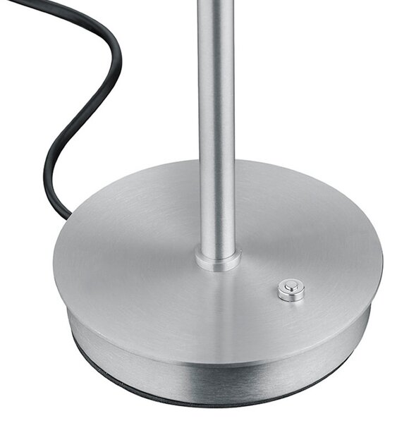 HELL Lampa de birou cu LED Abby, culoare aluminiu, înălțime 34 cm, metal/sticlă, reglabil, Metalic, Camera de zi / sufragerie, Metal, Modern