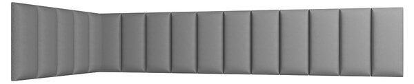 Set 16 panouri tapițate Quadra 100x220x50 cm (gri închis). Promo -15%. 1051979