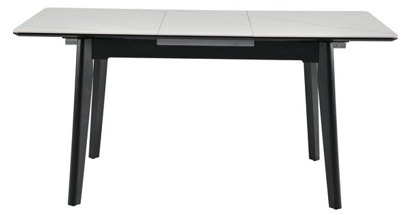 Masa extensibila OSTEN, alb cu efect de marmura/negru, 110/140x80x76 c