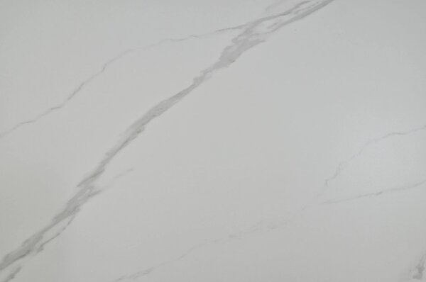 Masa extensibila OSTEN, alb cu efect de marmura/negru, 110/140x80x76 c