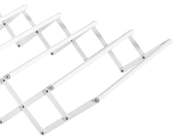 HOMCOM Uscător de Rufe Retractabil pentru Perete, Uscător Pliabil Economisitor de Spațiu din Metal pentru Interior și Exterior, 63,5x60x20 cm, Alb | Aosom Romania