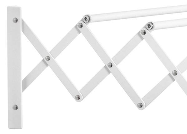 HOMCOM Uscător de Rufe Retractabil pentru Perete, Uscător Pliabil Economisitor de Spațiu din Metal pentru Interior și Exterior, 63,5x60x20 cm, Alb | Aosom Romania