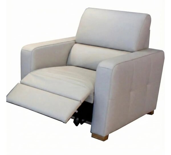 Fotoliu cu recliner electric Leonardo din piele