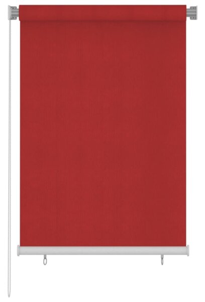 Jaluzea tip rulou de exterior, 100x140 cm, roșu, HDPE