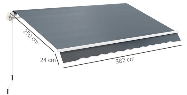 Outsunny Material de Înlocuire Copertină, Rezistent la Apă, 4 x 3 m, Gri | Aosom Romania