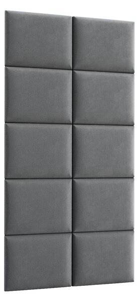 Set 10 panouri tapițate Quadra 100x200 cm (Gri). Promo -19%. 1051976