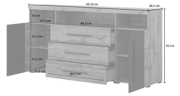 Comodă Rogalo 25 (nuc satin). Promo -20%. 1118134