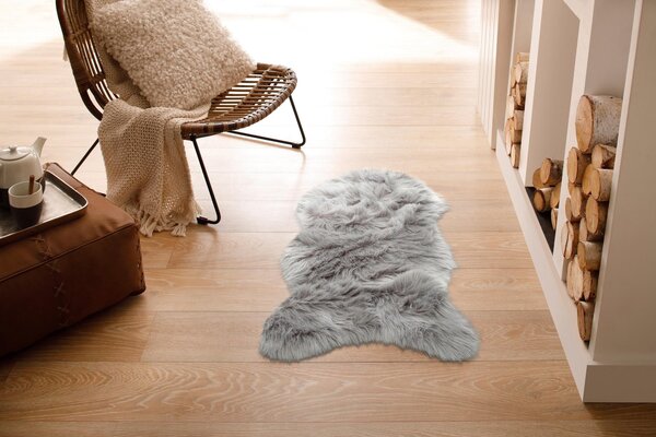 Covor Home affaire Valeria, blana artificiala, gri, 50/90 cm