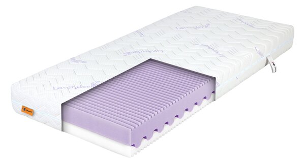 Saltea înaltă din spumă Violletta 80x200x20 - husă Lavender